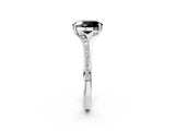 White gold Fancy Black Oval Cut Solitaire Pavé Band with Four-Prong Setting_2