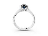 White gold Fancy Black Oval Cut Solitaire Tension Set Diamond Ring with Split Shank Band_15