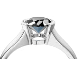 White gold Fancy Black Oval Cut Solitaire Tension Set Diamond Ring with Split Shank Band_16