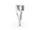 White gold Fancy Black Oval Cut Solitaire Tension-Set Diamond Split Shank Ring_2