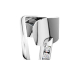 White gold Fancy Black Oval Cut Solitaire Tension-Set Diamond Split Shank Ring_5