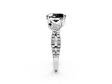 White gold Fancy Black Oval Cut Solitaire Twist Pave Diamond Engagement Ring with Prong Setting_12