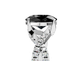 White gold Fancy Black Oval Cut Solitaire Twist Pave Diamond Engagement Ring with Prong Setting_23