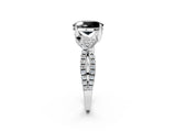 White gold Fancy Black Oval Cut Solitaire Twist Pave Diamond Engagement Ring with Prong Setting_24