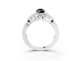 White gold Fancy Black Pear Cut Brilliant Milgrain Pave Heart Band Solitaire Ring_15