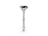 White gold Fancy Black Pear Cut Brilliant Pavé Band Solitaire with Four-Prong Setting_2