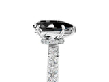 White gold Fancy Black Pear Cut Brilliant Pavé Band Solitaire with Four-Prong Setting_5