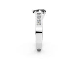 White gold Fancy Black Pear Cut Cut Channel Set Solitaire Ring with Four-Prong Setting_14