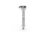 White gold Fancy Black Pear Cut Cut Pave Band Milgrain Solitaire Ring_2