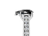 White gold Fancy Black Pear Cut Cut Pave Band Milgrain Solitaire Ring_5