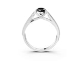 White gold Fancy Black Pear Cut Cut Pave Split Shank Engagement Ring with Four-Prong Setting_15