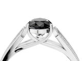 White gold Fancy Black Pear Cut Cut Pave Split Shank Engagement Ring with Four-Prong Setting_16