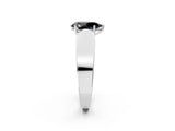 White gold Fancy Black Pear Cut Diamond Channel Set Solitaire Ring with Four-Prong Setting_2