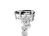 White gold Fancy Black Pear Cut Diamond Cluster Pavé Band with Four-Prong Setting_17