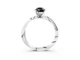 White gold Fancy Black Pear Cut Diamond Engagement Ring with Side Stone Accents and Four-Prong Setting_15
