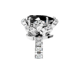 White gold Fancy Black Pear Cut Diamond Halo Pave Band with Four-Prong Setting_8