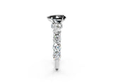 White gold Fancy Black Pear Cut Diamond Side Stone Engagement Ring with Four-Prong Setting_26