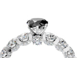 White gold Fancy Black Pear Cut Diamond Side Stone Engagement Ring with Four-Prong Setting_28