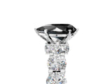 White gold Fancy Black Pear Cut Diamond Side Stone Engagement Ring with Four-Prong Setting_29