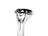 White gold Fancy Black Pear Cut Diamond Solitaire Engagement Ring with Round Band and Four-Prong Setting_113