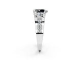 White gold Fancy Black Pear Cut Diamond Three-Stone Ring with Channel Set Band and Four-Prong Setting_26