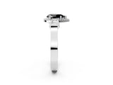 White gold Fancy Black Pear Cut Halo Round Diamond Twist Band with Four-Prong Setting_26