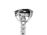 White gold Fancy Black Pear Cut Solitaire Diamond Engagement Ring with Pavé Band and Six-Prong Setting_29