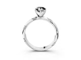 White gold Fancy Black Pear Cut Solitaire Diamond Engagement Ring with Twisted Pave Band and Four-Prong Setting_22