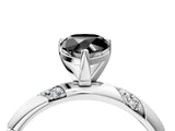 White gold Fancy Black Pear Cut Solitaire Diamond Engagement Ring with Twisted Pave Band and Four-Prong Setting_23