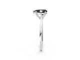 White gold Fancy Black Pear Cut Solitaire Diamond Ring with Six-Prong Setting and Classic Band_52