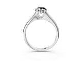 White gold Fancy Black Pear Cut Solitaire Diamond Ring with Six-Prong Setting and Classic Band_53