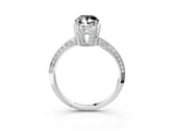 White gold Fancy Black Pear Cut Solitaire Split Shank Pave Diamond Engagement Ring with Four-Prong Setting_27