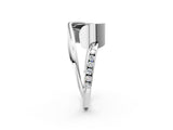 White gold Fancy Black Pear Cut Solitaire Tension-Set Diamond Split Shank Ring_2