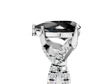 White gold Fancy Black Pear Cut Solitaire Twist Pave Diamond Engagement Ring with Prong Setting_16