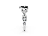 White gold Fancy Black Pear Cut Solitaire Twist Pave Diamond Engagement Ring with Prong Setting_62