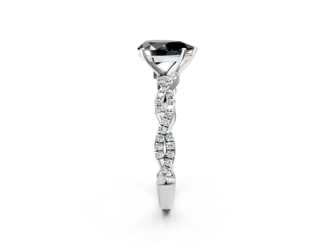 White gold Fancy Black Pear Cut Solitaire Twisted Pave Band with Four-Prong Setting_17