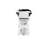 White gold Fancy Black Princess Cut Brilliant Channel-Set Diamond Ring with Bezel Prong Setting_17