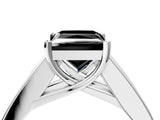 White gold Fancy Black Princess Cut Cut Channel Set Solitaire Ring with Four-Prong Setting_22