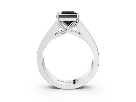 White gold Fancy Black Princess Cut Cut Channel Set Solitaire Ring with Four-Prong Setting_27
