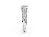 White gold Fancy Black Princess Cut Cut Diamond Channel Set Pave Band with Tension Prong Setting_2