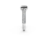 White gold Fancy Black Princess Cut Cut Pave Split Shank Engagement Ring with Four-Prong Setting_14