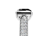 White gold Fancy Black Princess Cut Cut Pave Split Shank Engagement Ring with Four-Prong Setting_17