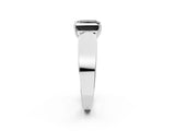White gold Fancy Black Princess Cut Diamond Channel Set Solitaire Ring with Four-Prong Setting_20