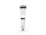 White gold Fancy Black Princess Cut Diamond Channel Set Solitaire Ring with Four-Prong Setting_4