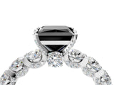 White gold Fancy Black Princess Cut Diamond Side Stone Engagement Ring with Four-Prong Setting_28