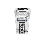 White gold Fancy Black Princess Cut Diamond Three-Stone Ring with Channel Set Band and Four-Prong Setting_29