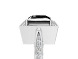 White gold Fancy Black Princess Cut Halo Diamond Engagement Ring with Split Shank Band and Four-Prong Setting_17