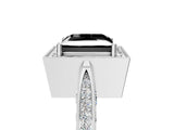 White gold Fancy Black Princess Cut Halo Diamond Engagement Ring with Split Shank Band and Four-Prong Setting_5