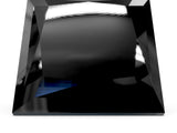 White gold Fancy Black Princess Cut Halo Round Diamond Solitaire Ring with Pavé Band and Four-Prong Setting_48