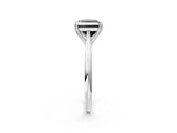 White gold Fancy Black Princess Cut Solitaire Diamond Ring with Six-Prong Setting and Classic Band_15